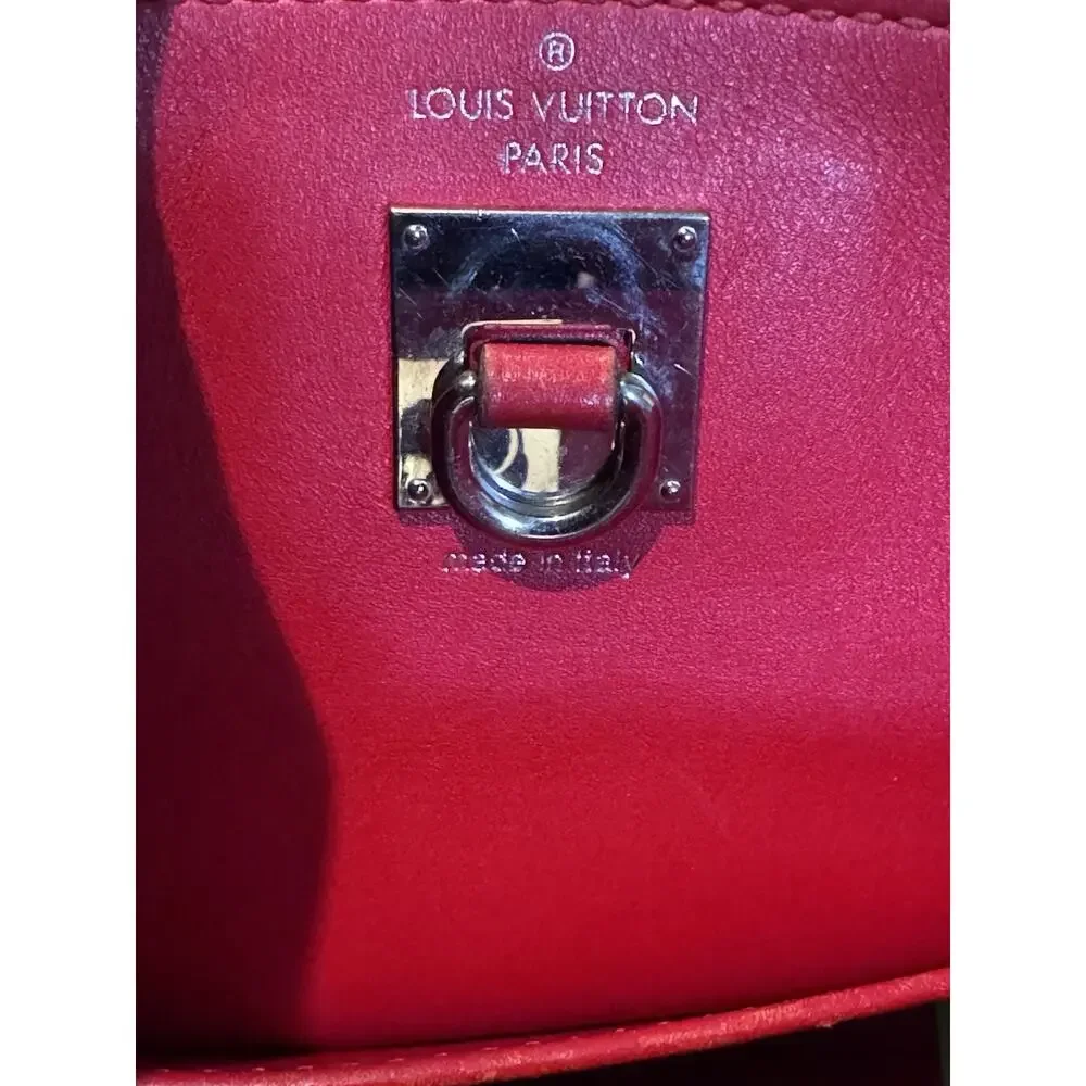 Louis Vuitton Red Smooth Leather City Steamer PM Bag